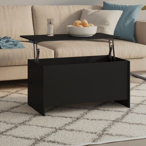 Table basse Table de salon Bout de canapé Noir 102x55,5x52,5 cm Bois d'ingénierie 30505 (1/5)