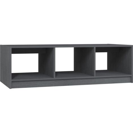 Table basse Table d'appoint pour Salon Chambre - Gris 110x50x34 cm Bois de pin massif BV677345 - BonneVie (1/5)