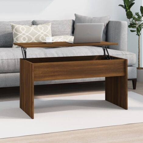 Table basse Table d'appoint pour Salon Chambre - Chêne marron 102x50,5x52,5 cm Bois d'ingénierie BV452716 - BonneVie (1/5)