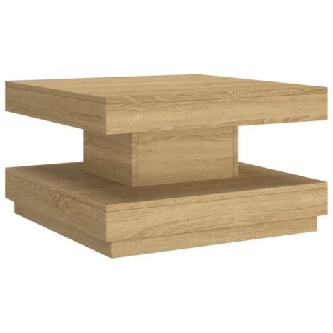 Table basse de salon, Table Café, Marron clair 60x60x35 cm MDF OIB1675E (1/5)