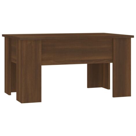 Table basse Table d'appoint pour Salon Chambre - Chêne marron 79x49x41 cm Bois d'ingénierie BV132655 - BonneVie (1/5)