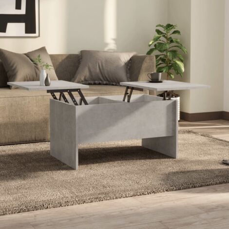 Table basse Table d'appoint pour Salon Chambre - Gris béton 80x50x42,5 cm Bois d'ingénierie BV216167 - BonneVie (1/5)