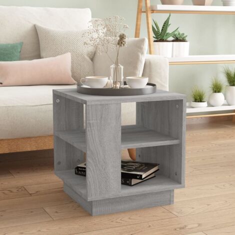 Table basse Table de salon Bout de canapé Sonoma gris 40x40x43 cm Bois d'ingénierie 60858 (1/5)