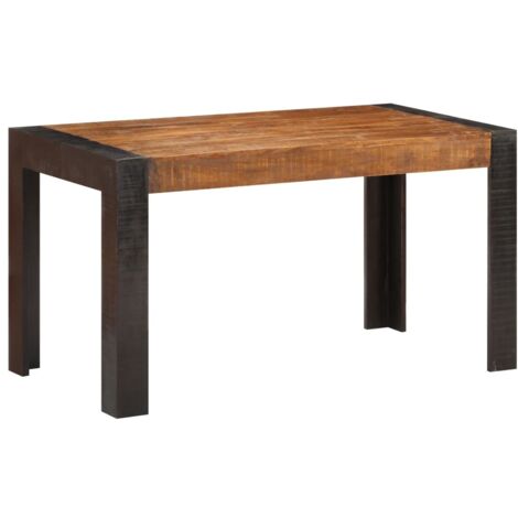 Table à manger Scandinave - Table de salle à manger 140x70x76 cm Bois de manguier brut BV656652 - BonneVie (1/5)