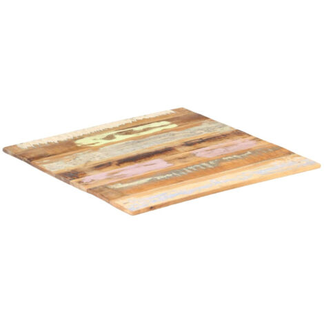 Plateau De Table Dessus de table  carré 70x70 cm 15-16 mm Bois de récupération 45240 (1/5)
