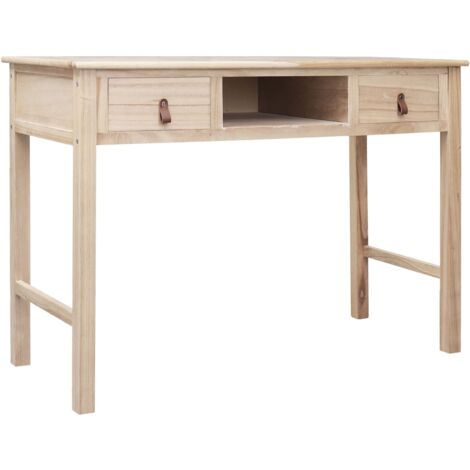 Bureau informatique Table d'ordinateur - Naturel 110 x 45 x 76 cm Bois BV101591 - BonneVie (1/5)