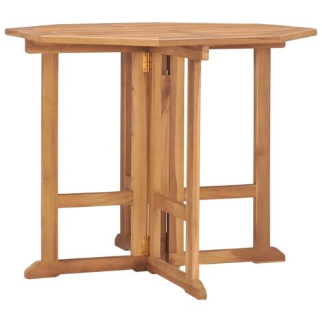 Table à manger Scandinave - Table de salle à manger pliable de jardin 90x90x75 cm Bois de teck solide BV271750 - BonneVie (1/5)