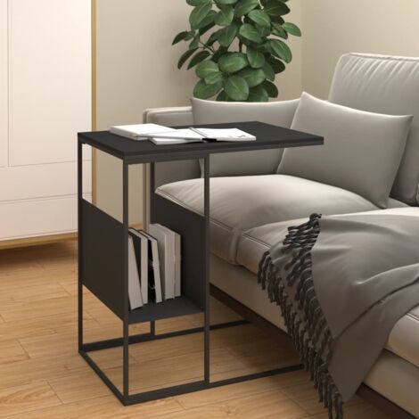Table d'appoint et bout de canapé - Table Café Noir 55x36x59,5 cm Bois d'ingénierie BV853243 - BonneVie (1/5)