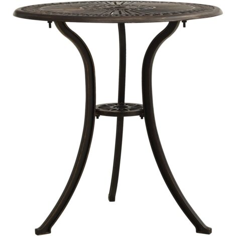 Table d'extérieur Table de salon de jardin - Bronze 62x62x65 cm Aluminium coulé BV344497 - BonneVie (1/5)