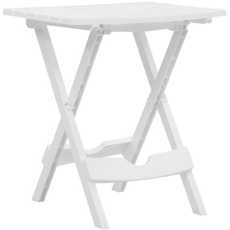 Table d'extérieur pliable Table de salon de jardin - 45,5x38,5x50 cm Blanc BV810958 - BonneVie (1/5)