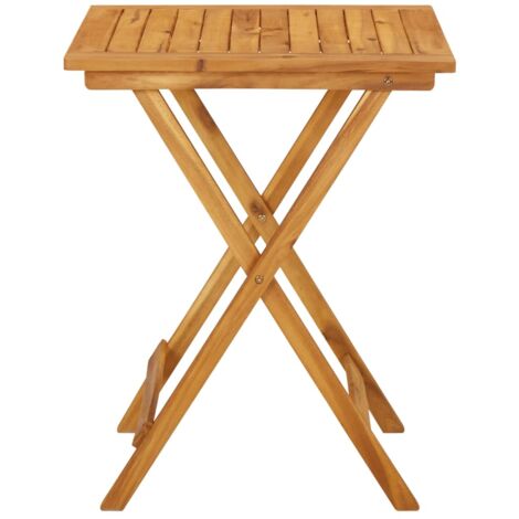 Table d'extérieur pliable Table de salon de jardin - 60x60x75 cm Bois d'acacia solide BV411466 - BonneVie (1/9)