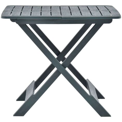 Table d'extérieur pliable Table de salon de jardin - Vert 79x72x70 cm Plastique BV444486 - BonneVie (1/5)