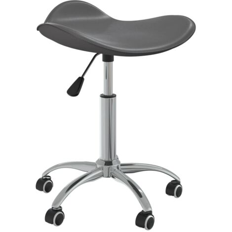 Chaise pivotante Chaise de salle à manger Chaise de cuisine Gris Similicuir 75398 (1/5)
