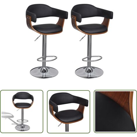 Lot de 2 Tabourets de bar Style Contemporain Chaises de bar Similicuir 41642 (1/5)