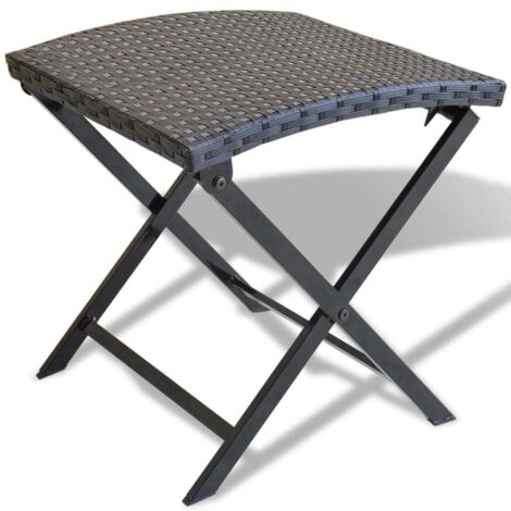Tabouret pliable Tabourets de bar Chaises de bar - Résine tressée Noir BV671653 - BonneVie (1/5)