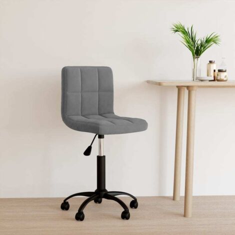 Chaise de bureau pivotante Fauteuil gamer - Chaise d'ordinateur Gris foncé Velours BonneVie-91987 (1/5)