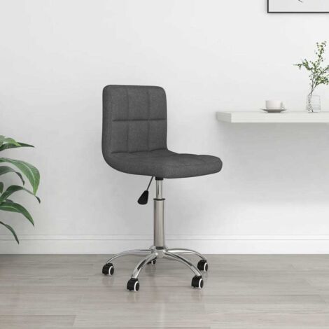 Chaise de bureau pivotante Fauteuil gamer - Chaise d'ordinateur Gris foncé Tissu BonneVie-80441 (1/5)