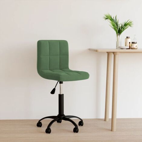 Chaise de bureau pivotante Fauteuil gamer - Chaise d'ordinateur Vert foncé Velours BonneVie-29307 (1/5)