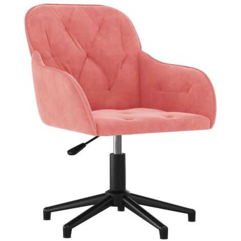 Chaise de bureau pivotante Fauteuil gamer - Chaise d'ordinateur Rose Velours BV250545 - BonneVie (1/5)