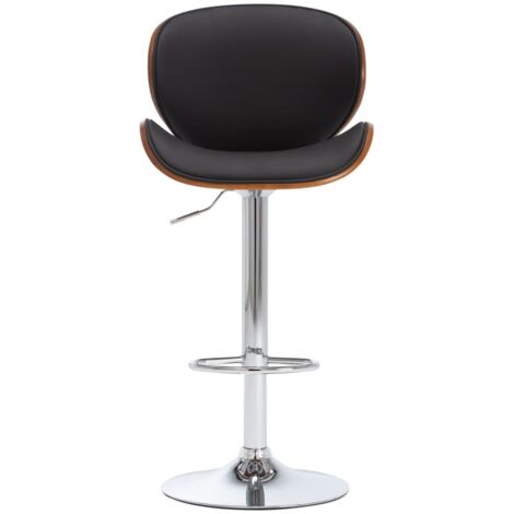 Chaise de bar Tabouret de bar - Tabouret Haut Noir Similicuir BV643480 - BonneVie (1/5)