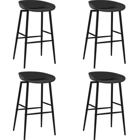 Lot de 4 Tabourets de bar Style Contemporain  Chaises de bar Noir 49499 (1/5)