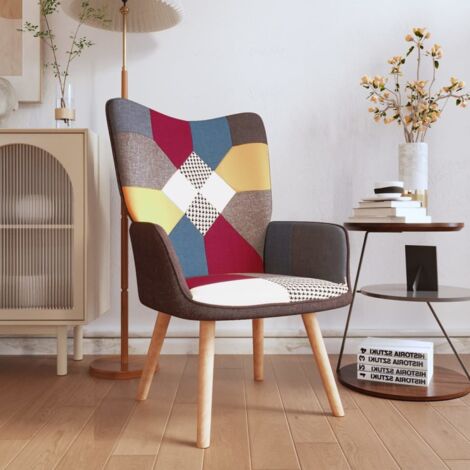 Chaise de relaxation Fauteuil relax - Patchwork Tissu BonneVie-30533 (1/5)