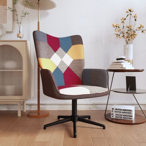 Chaise de relaxation Fauteuil relax - Patchwork Tissu BonneVie-78413 (1/5)