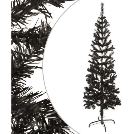 Sapin de Noël artificiel  Arbre de Noël étroit Noir 150 cm 34321 (1/5)