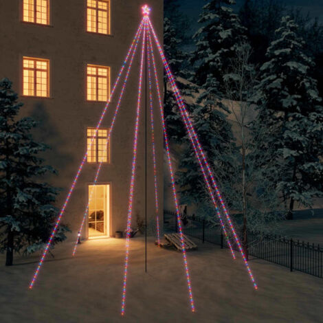 Lumières d'arbre de Noël Décoration de Noël Int/Extérieur 1300 LED colorées 8 m 55235 (1/5)