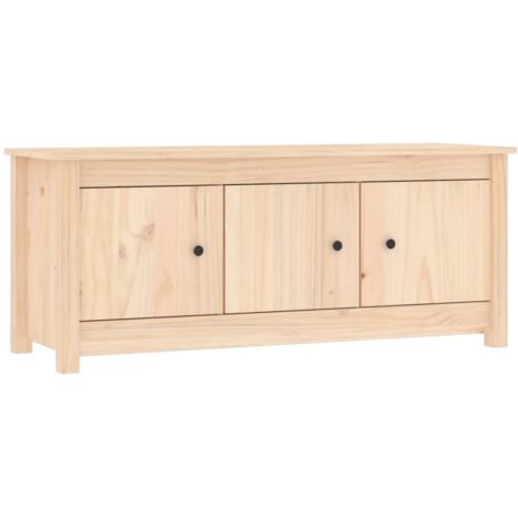 Armoire à Chaussures, Meuble Étagère de Rangement, 110x38x45,5 cm Bois de pin massif OIB6540E (1/5)