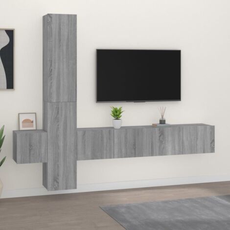 Ensemble de meubles TV 5 pcs pour Salon - Armoire TV Sonoma gris Bois d'ingénierie BV584524 - BonneVie (1/5)