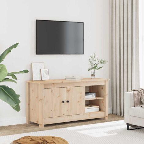 Meuble TV Banc TV Armoire de rangement 103x36,5x52 cm Bois de pin massif 70899 (1/5)