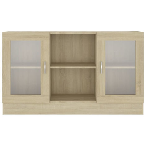 Armoire à vitrine Chêne sonoma 120x30,5x70 (1/5)