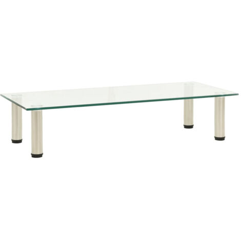 Meuble TV pour Salon - Armoire TV Transparent 80x35x17 cm Verre trempé BV636376 - BonneVie (1/5)
