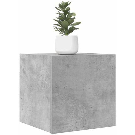 Meuble TV mural Banc TV Armoire de rangement Gris béton 30,5x30x30 cm 73137 (1/5)