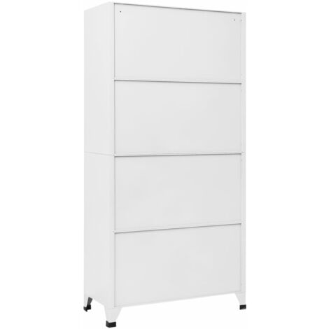 Armoire Sellerie Blanc 53x53x140 cm Acier