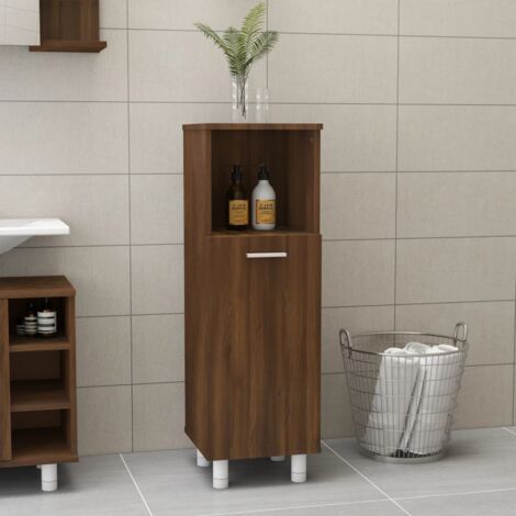 Armoire de salle de bain Meuble de salle de bain Chêne marron 30x30x95 cm Bois d'ingénierie 54141 (1/5)