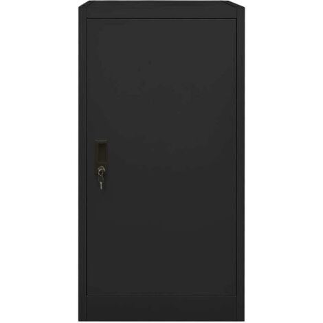 Armoire à Selles Noire 53x53x105 Cm – Acier, Porte Verrouillable, Porte-selle Réglable, Pour Écurie Et Sellerie