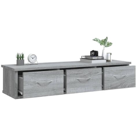 Armoire murales - Armoire de rangement Style Contemporain Sonoma gris 88x26x18,5 cm Bois d'ingénierie BV214609 - BonneVie (1/5)