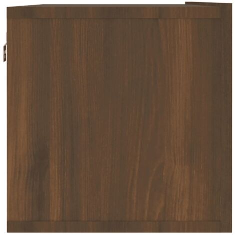 Armoire murale TV Étagère Murale Meuble de rangement Chêne marron 120x30x30  cm Bois d'ingénierie 11734