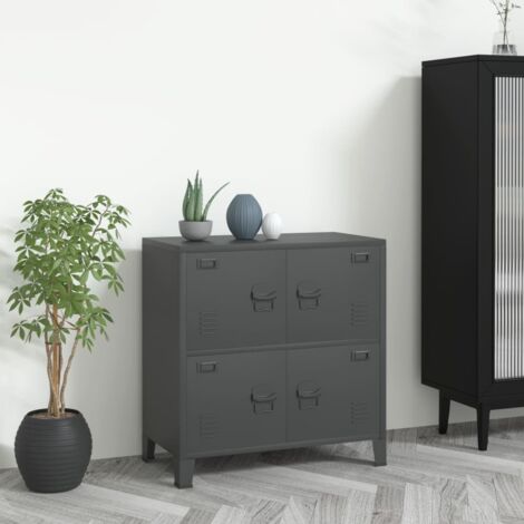 Classeur industriel Armoire de rangement Caisson de rangement Anthracite 75x40x80 cm Acier 36882 (1/5)