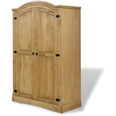 Armoire de rangement Garde-robe Armoire de chambre avec 2 portes Gamme Corona pin mexicain 39677 (1/5)