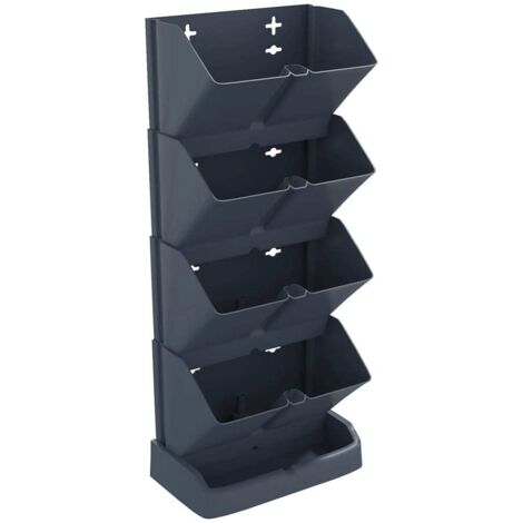 Ensemble de jardinières verticales 4 pcs Anthracite PP 16368 (1/5)
