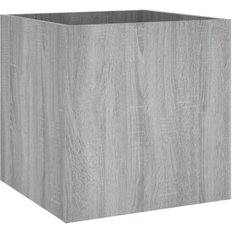 Jardinière, Pot de Fleurs d'extérieur, Sonoma gris 40x40x40 cm Bois d'ingénierie OIB3272E (1/5)
