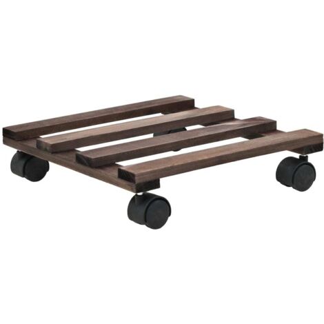 Étagère à plantes roulant Luxueux, Meuble pour Plante, Bois de cèdre 4 pcs 25 x 25 cm OIB6943E (1/5)