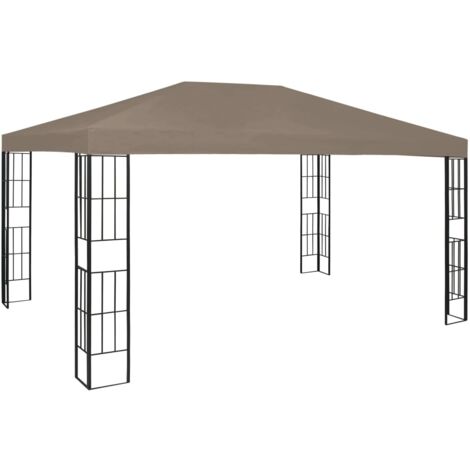 Tonnelle de Jardin Tente de réception - Rapide à Installer 4x3 m Taupe BV157675 - BonneVie (1/5)