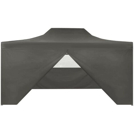 Tente de réception pliable, Pavillon, Pergola, Tente de jardin, avec 4 parois 3x4 m Acier Anthracite OIB5662E (1/5)