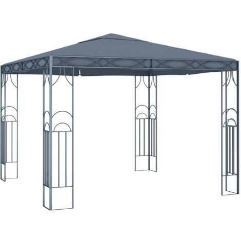 Tonnelle de Jardin Tente de réception - Rapide à Installer 300 x 300 cm Anthracite BV998096 - BonneVie (1/5)
