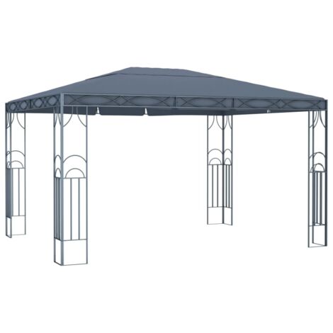 Tonnelle de Jardin Tente de réception - Rapide à Installer 400 x 300 cm Anthracite BV153175 - BonneVie (1/5)