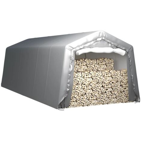 Tonnelle Barnum de Jardin, Tente de rangement, Tente de jardin, 300x750 cm Acier Gris OIB5100E (1/5)